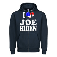 Navy i love joe biden Zipper Hoodie - artisFamous