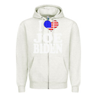 Oatmeal Heather i love joe biden Zipper Hoodie - artisFamous