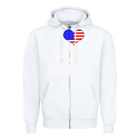 White i love joe biden Zipper Hoodie - artisFamous