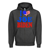 Charcoal Heather i love joe biden Zipper Hoodie - artisFamous