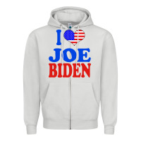 Dove Grey i love joe biden Zipper Hoodie - artisFamous