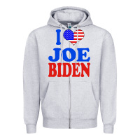 Heather Grey i love joe biden Zipper Hoodie - artisFamous
