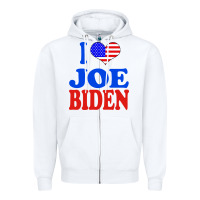 White i love joe biden Zipper Hoodie - artisFamous