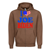 Chestnut i love joe biden Zipper Hoodie - artisFamous