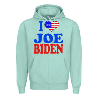 Seafoam i love joe biden Zipper Hoodie - artisFamous