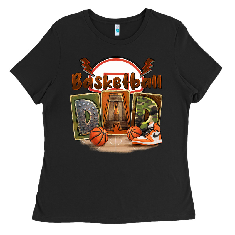 Basketball Dad Ladies Tee by FaDigitalArtStudio | Teevron