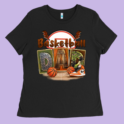 Basketball Dad Ladies Tee Designed By Fadigitalartstudio