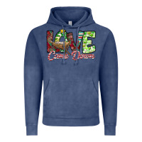 Vintage Denim Love Came Down Vintage Hoodie - CowhideDigitalArt