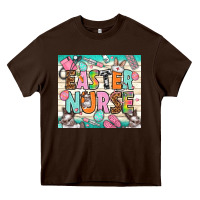 Chocolate Brown Easter nurse Easter Day tumbler Heavy Core Tee - HowdyJamesFarm