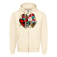 Sandshell heart  wood slice ornament Zipper Hoodie - JahusDesignShop