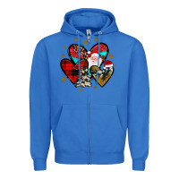 True Royal heart  wood slice ornament Zipper Hoodie - JahusDesignShop
