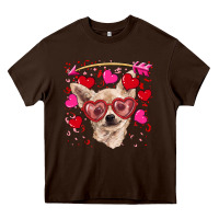 Chocolate Brown valentine's day  chihuahua Heavy Core Tee - RanaPortraitStore