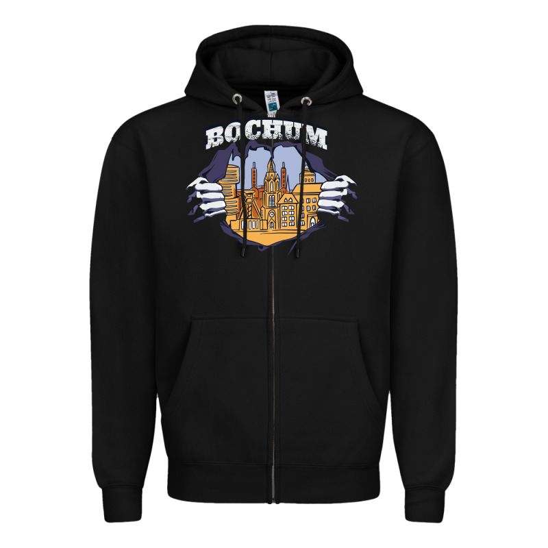 Bochum City Zipper Hoodie by artisFamous | Teevron