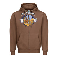 Chestnut Bochum city Zipper Hoodie - artisFamous