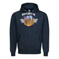 Navy Bochum city Zipper Hoodie - artisFamous
