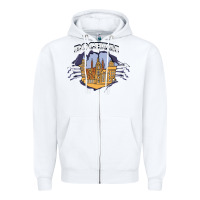 White Bochum city Zipper Hoodie - artisFamous