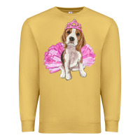 Antique Gold balerina beagle with tutu Premium Sweatshirt - RanaPortraitStore