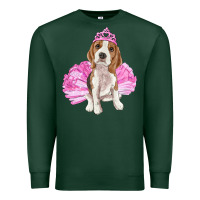 Sports Green balerina beagle with tutu Premium Sweatshirt - RanaPortraitStore