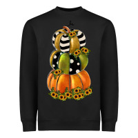 Black pumpkin polka dot, sunflower Heavyweight Sweatshirt - JahusDesignShop