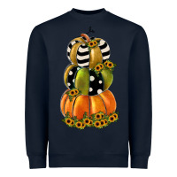 Navy pumpkin polka dot, sunflower Heavyweight Sweatshirt - JahusDesignShop