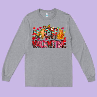 Nach Valentine Long Sleeve Tee Designed By Cowhidedigitalart