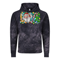 Cloud Black Love Santa Vintage Hoodie - CowhideDigitalArt