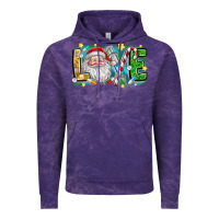 Cloud Purple Love Santa Vintage Hoodie - CowhideDigitalArt