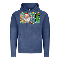 Vintage Denim Love Santa Vintage Hoodie - CowhideDigitalArt
