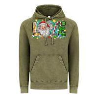 Vintage Olive Love Santa Vintage Hoodie - CowhideDigitalArt