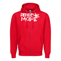 Red depeche mode Zipper Hoodie - artisFamous