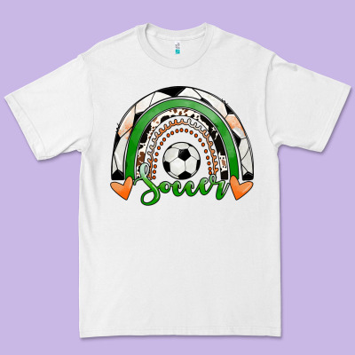 Soccer Rainbow Premium Tee Designed By Ranaportraitstore