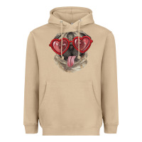 Mushroom pug with love glasses Heavyweight Hoodie - RanaPortraitStore