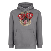 Storm pug with love glasses Heavyweight Hoodie - RanaPortraitStore