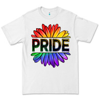 White hippie pride sunflowers Premium Tee - OliviaCreatesArt