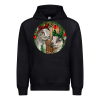 Black Baby Goats Christmas Urban Hoodie - RanaPortraitStore