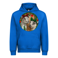 Cobalt Baby Goats Christmas Urban Hoodie - RanaPortraitStore