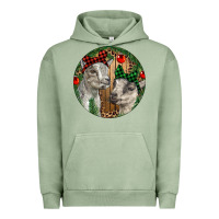 Pigment Oil Green Baby Goats Christmas Urban Hoodie - RanaPortraitStore