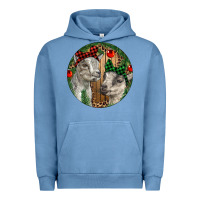 Pigment Pebble Blue Baby Goats Christmas Urban Hoodie - RanaPortraitStore