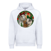 White Baby Goats Christmas Urban Hoodie - RanaPortraitStore