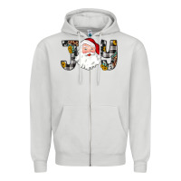 Dove Grey joy santa Zipper Hoodie - JahusDesignShop