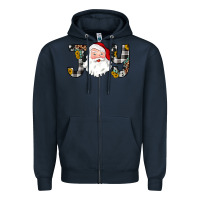 Navy joy santa Zipper Hoodie - JahusDesignShop