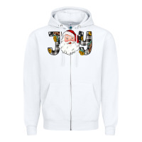 White joy santa Zipper Hoodie - JahusDesignShop