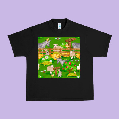 Farm Life Seamless Pattern Urban Heavy Tee Designed By Fadigitalartstudio