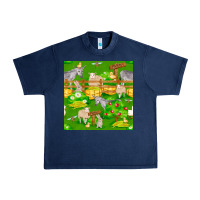 Navy farm life seamless pattern Urban Heavy Tee - FaDigitalArtStudio