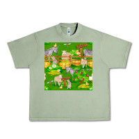 Oil Green farm life seamless pattern Urban Heavy Tee - FaDigitalArtStudio