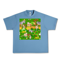 Pebble Blue farm life seamless pattern Urban Heavy Tee - FaDigitalArtStudio
