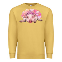 Antique Gold balerina baby pig with tutu Premium Sweatshirt - RanaPortraitStore