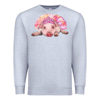 Heather Grey balerina baby pig with tutu Premium Sweatshirt - RanaPortraitStore