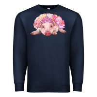Navy balerina baby pig with tutu Premium Sweatshirt - RanaPortraitStore