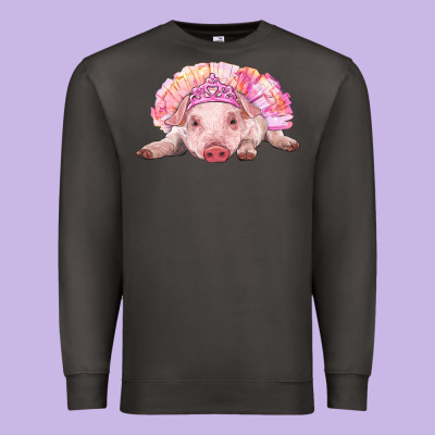 Balerina Baby Pig With Tutu Premium Sweatshirt Designed By Ranaportraitstore